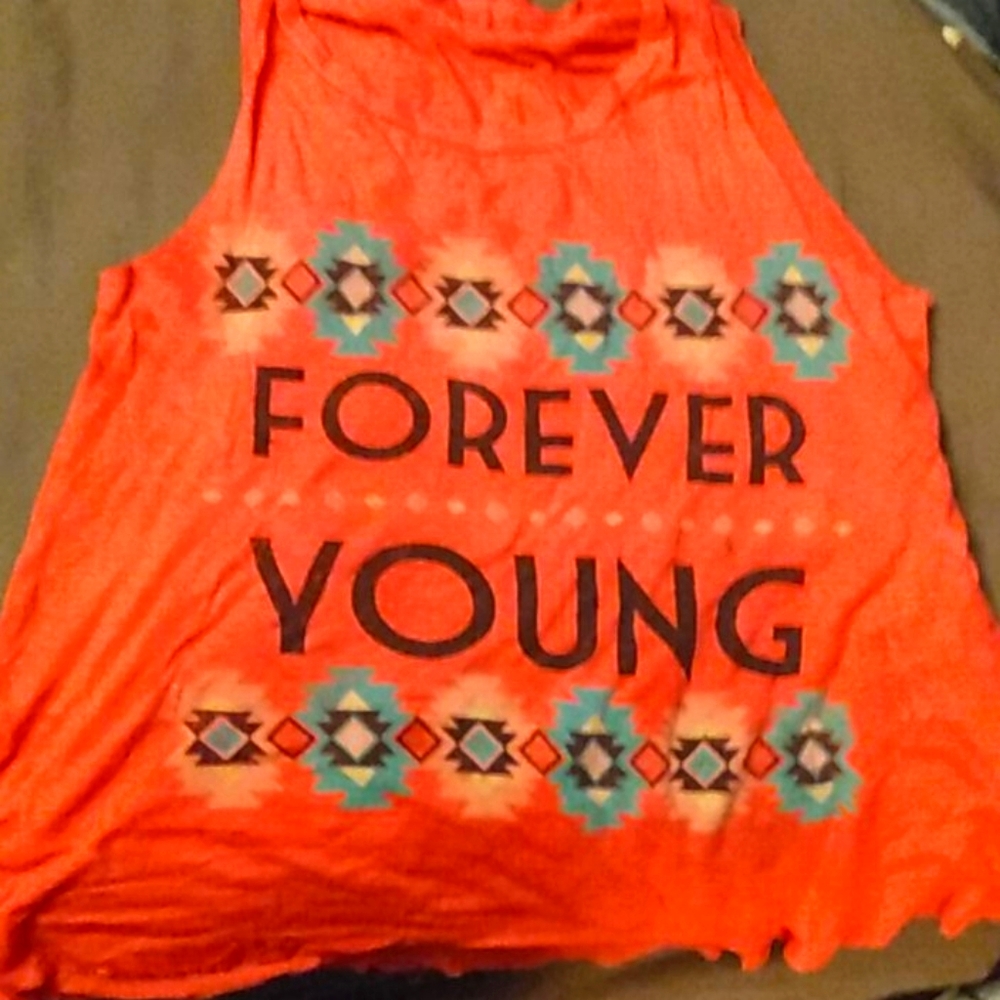 "forever young" tank top